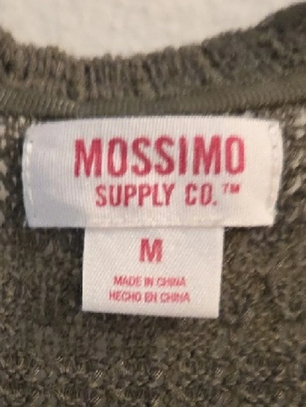 Mossimo Supply Co. Olive Green Waffle Knit Hooded Cardigan